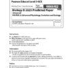 Edexcel A Level Biology B 2025 Predicted Papers 9BI0