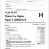 AQA GCSE Chemistry Higher 2025 Predicted Papers 8462