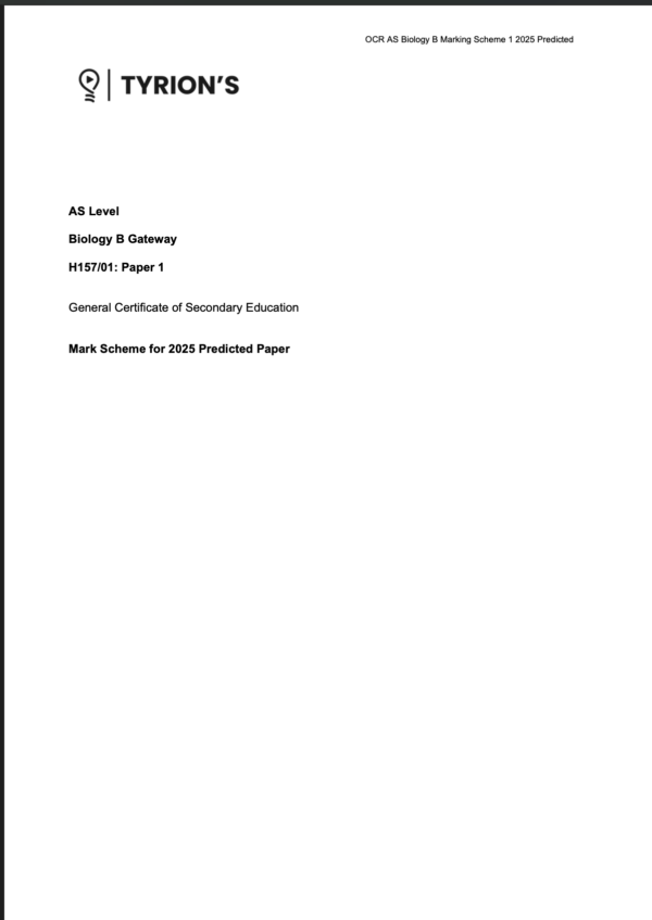 OCR AS Level Physics B 2025 Predicted Papers H157