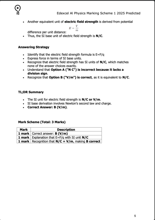 Edexcel A Level Physics 2025 Predicted Papers 9PH0