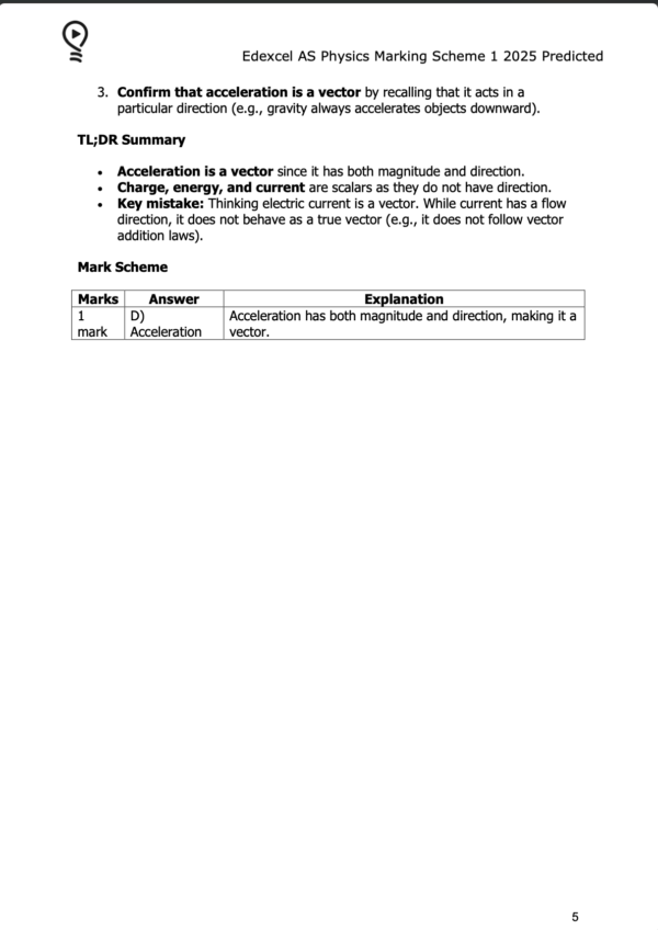 Edexcel AS Level Physics 2025 Predicted Papers 8PH0