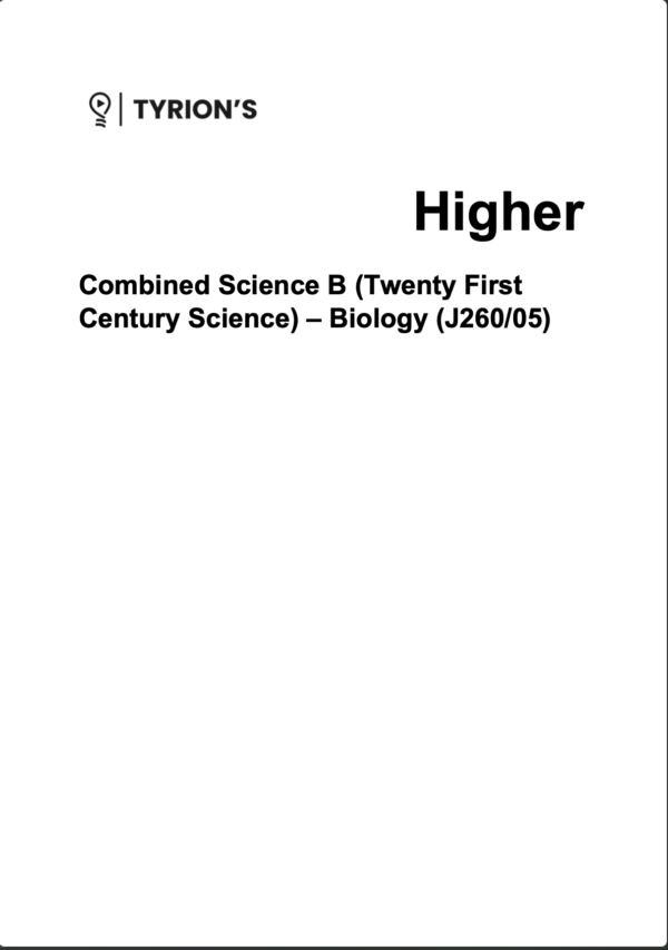 OCR GCSE Combined Science B Higher 2025 Predicted Papers J260
